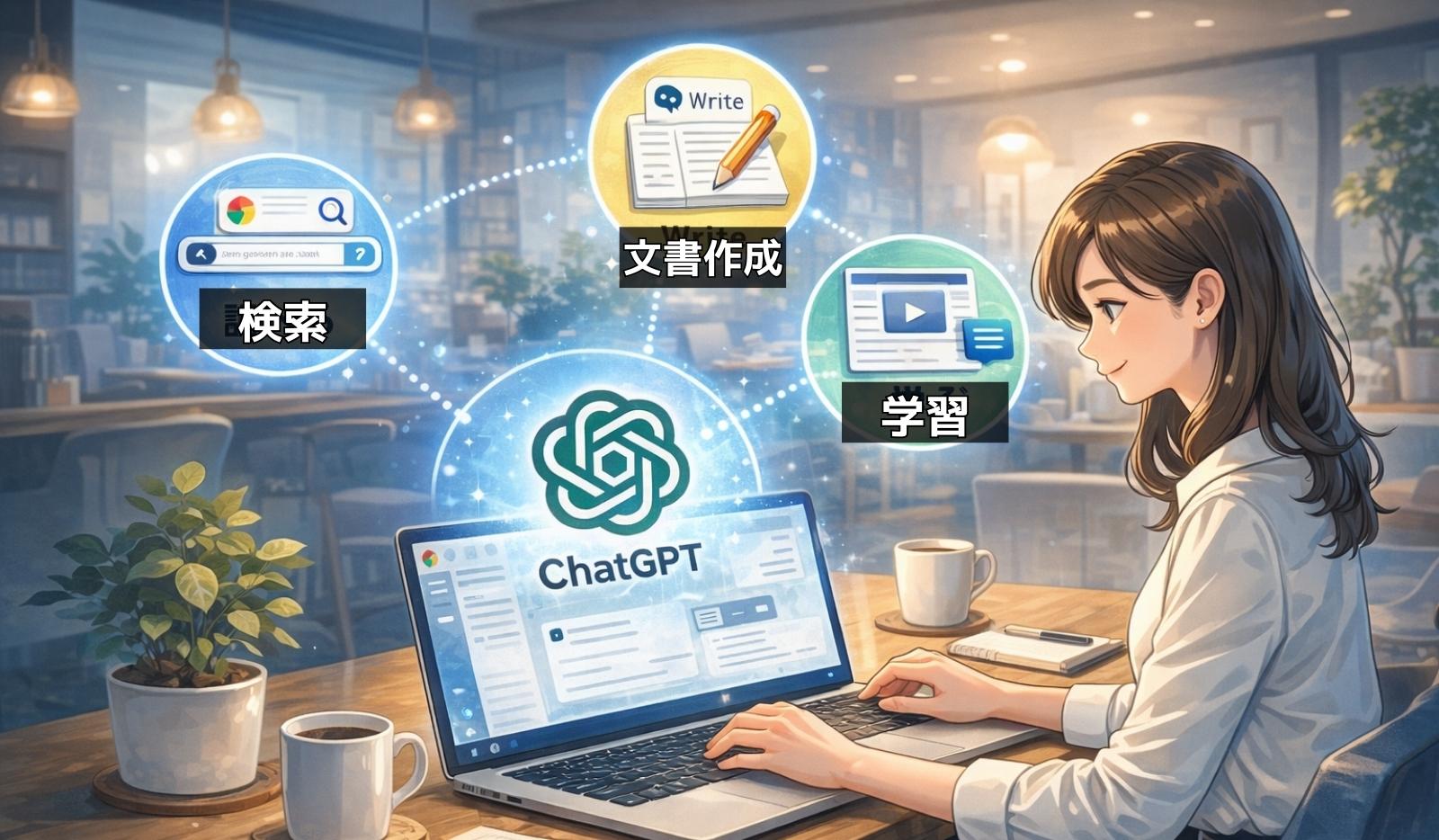 ChatGPTと拡張機能のイメージイラスト