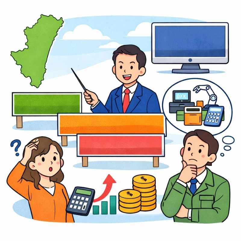 補助金の見方を整理するイメージ