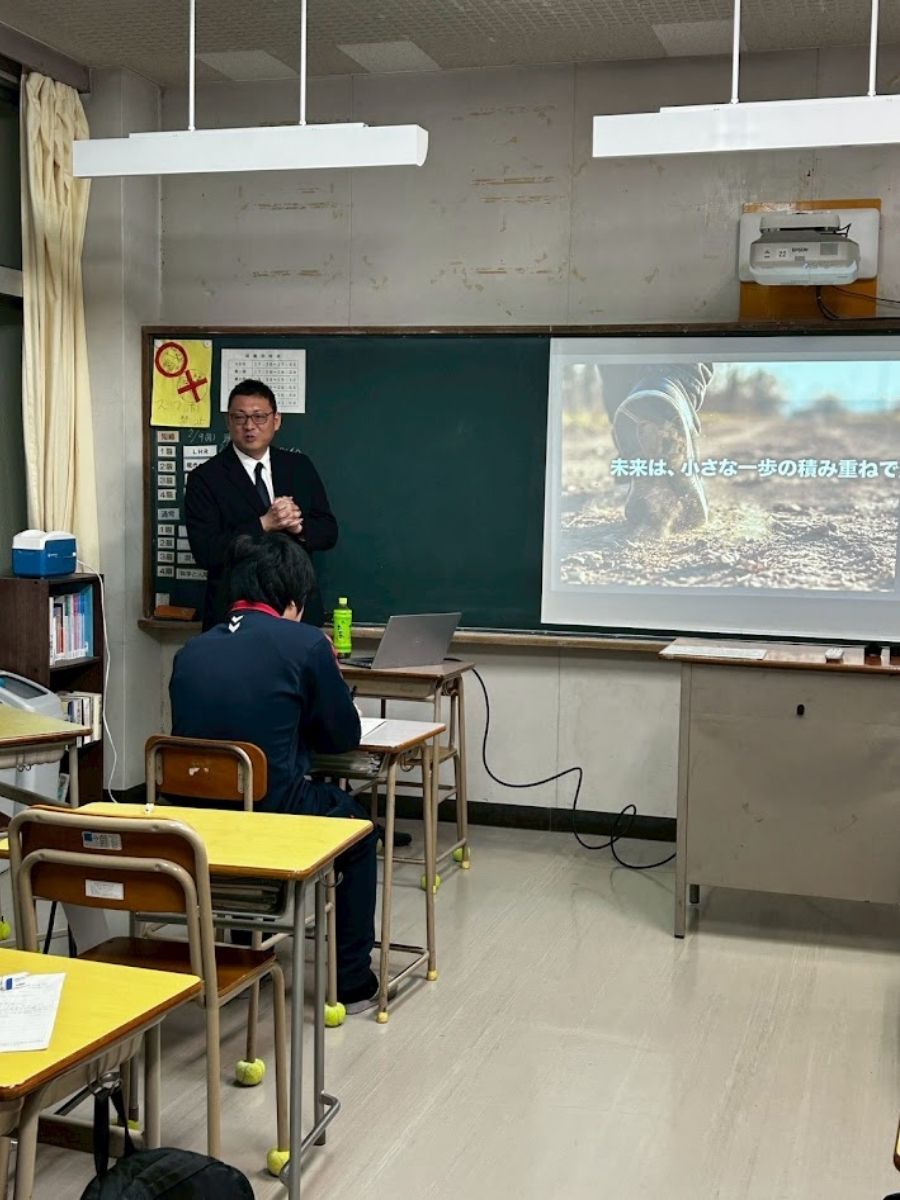 「未来は、小さな一歩の積み重ねで変わる」― 当日伝えたメッセージのスライド